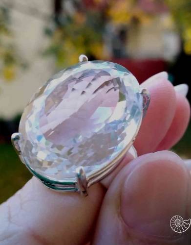 Серебрянное кольцо с Горным Хрусталём, размер 18